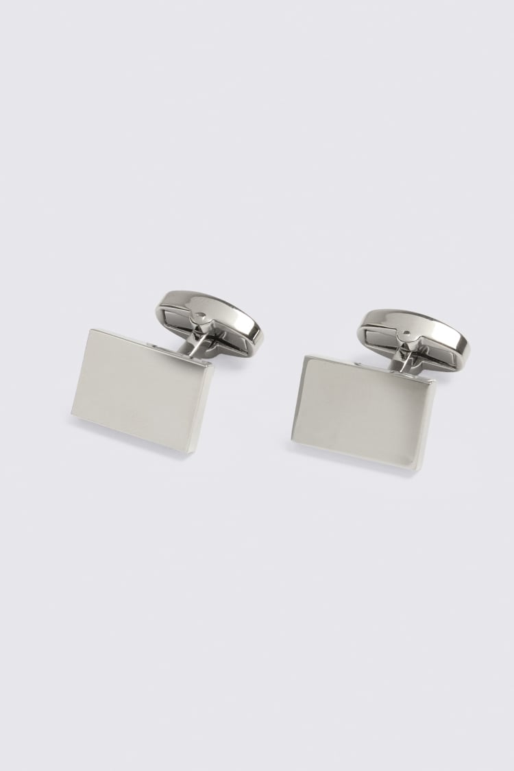 Silver Rectangle Cufflinks